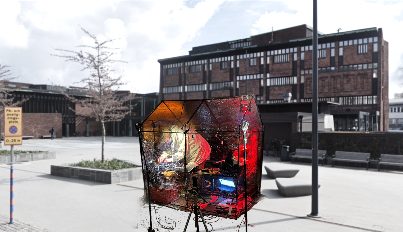 Test av konsthallsportalprototyp på Kulturhustorget [Skövde]